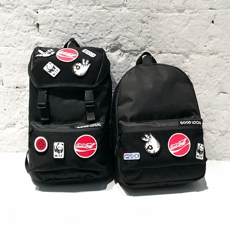  GOOD LOCAL Daypack M Patched O/Zip Black